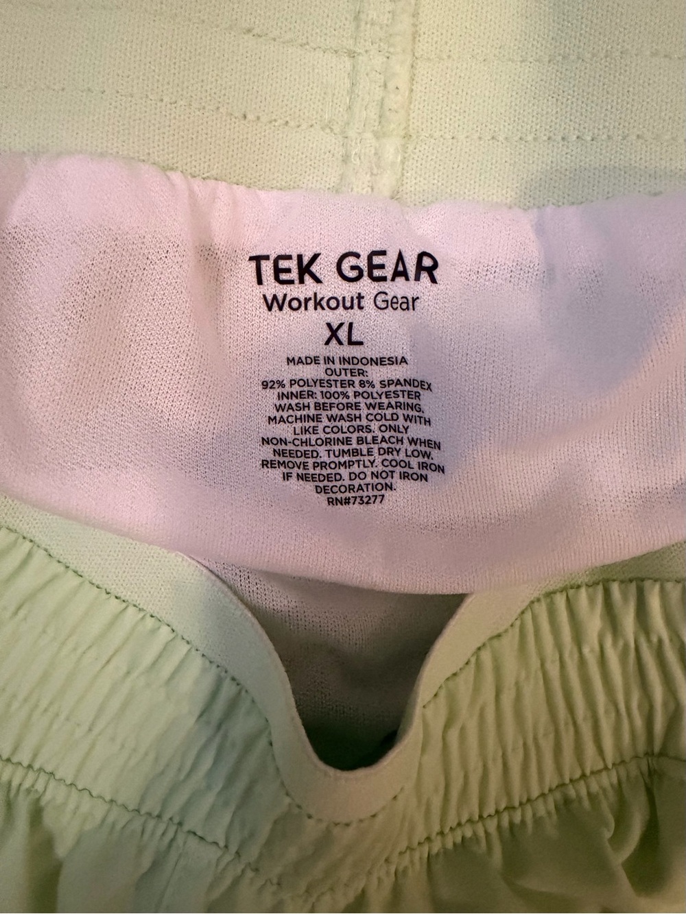 tek gear Women’s Athletic Shorts - Light lime & Ice Blue EUC XL zip pockets - Picture 8 of 10